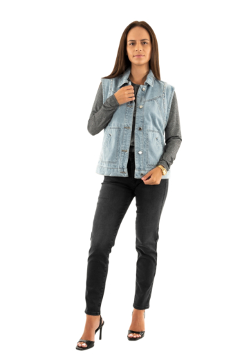 Blousons et vestes morgan 242-gak jean bleached