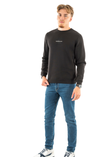 Sweat calvin klein jeans monologo crew 0gm black