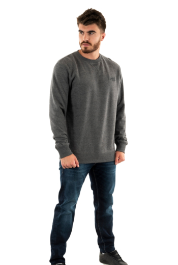 Sweat superdry essential logo crew qz9 carbon grey marl