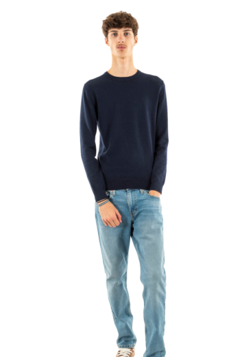 Pull hiver superdry essential 5ej carbon navy marl