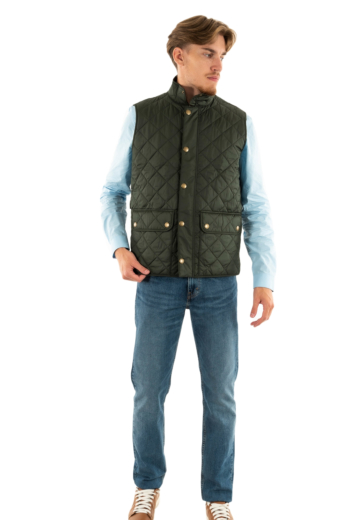 Gilets ss manche barbour new lowerdale gn71 sage