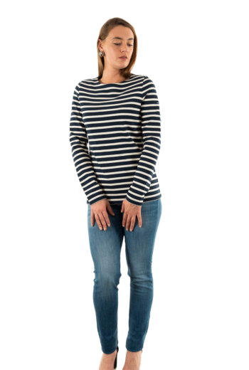 Pull hiver saint james méridame ll 51 marine/ecru