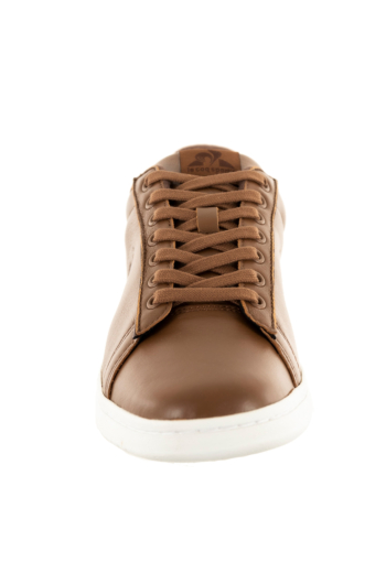 Baskets basses le coq sportif court clean brown