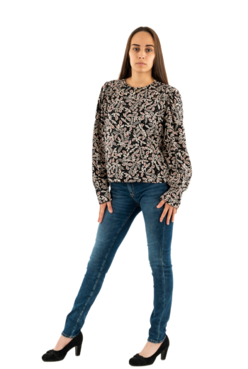 Tee shirt manches longues grace & mila nimes_22648 noir