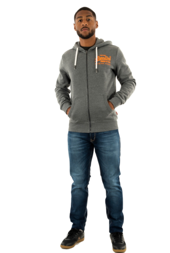 Sweat superdry neon vl graphic 7we storm grey heather
