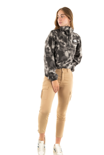 Sweat the north face ma fleece print 7di1 monument grey p