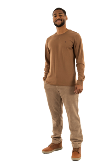 Tee shirt manches longues Benson & Cherry twistlg tabac