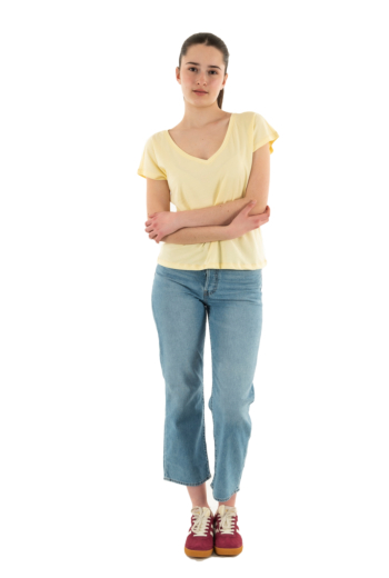 Tee shirt only winnie double cream stitch light gold