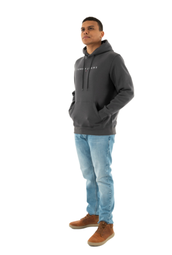 Sweat tommy jeans reg linear logo pt2 washed black
