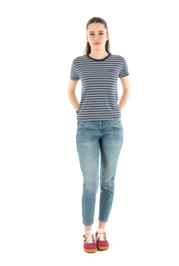 Tee shirt superdry essential logo str fitted 2jl richest navy stripe