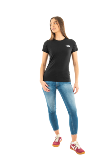 Tee shirt the north face s/s graphic half dome uk4 tnfbk/limecream