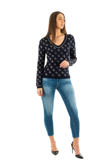 Pull leger guess jeans w5gr07 g7p1 blackened blue