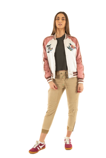 Blousons et vestes superdry suikajan embroidered bomber 3ku rice white