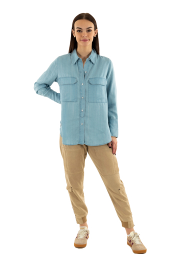 Chemisier salsa chemise lightdenim avec brillance 850