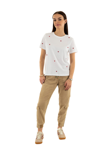 Tee shirt only ketty bright white heart