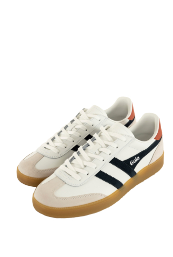 Baskets basses gola viper leather wu white/navy/rust/gum