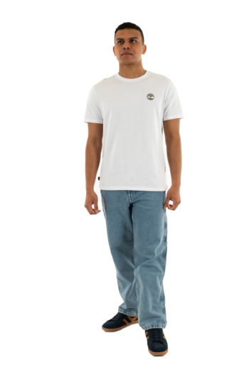 Tee shirt timberland kennebec river back camo tree logo 1001 white