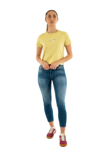 Tee shirt calvin klein jeans monologo baby lin muted lime