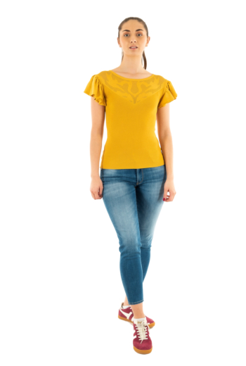 Tee shirt molly bracken la1731dp jauneorange