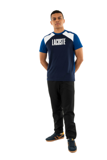 Tee shirt lacoste th8975 9xj marine/cosmique-blanc