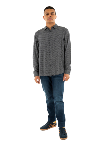 Chemise armani exchange xm000668 fb007 deep navy logo twist