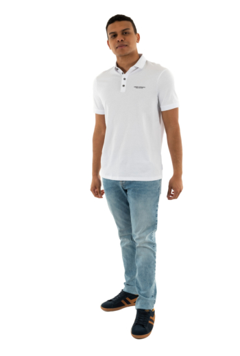 Polos armani exchange 8nzf80 1100 white