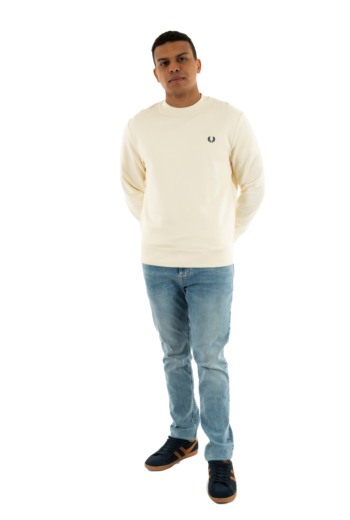 Sweat fred perry m7535 y24 ecru/tennis blue