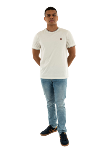 Tee shirt fred perry m1588 y20 lecr/slvrbl/cnmn