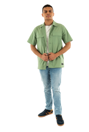 Chemise manches courtes japan rags gaky 9011 light green