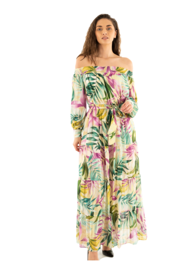 Robe guess jeans w5gk16 p8fy tropical escape prin