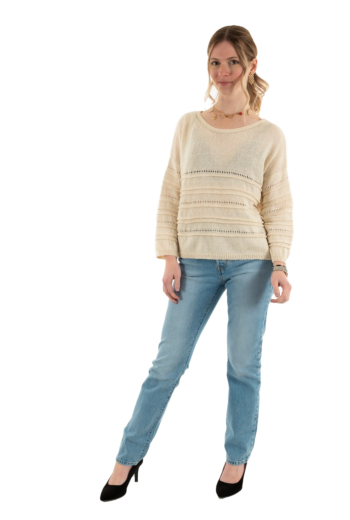 Pull leger lola espeleta pu630s25 106 off white