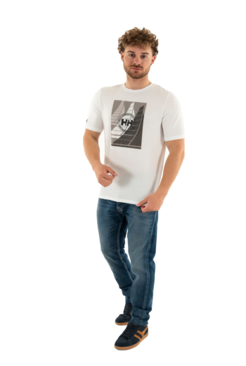 Tee shirt helly hansen hp race graphic 002 white