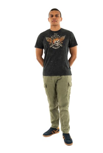 Tee shirt schott tsbedford washed black
