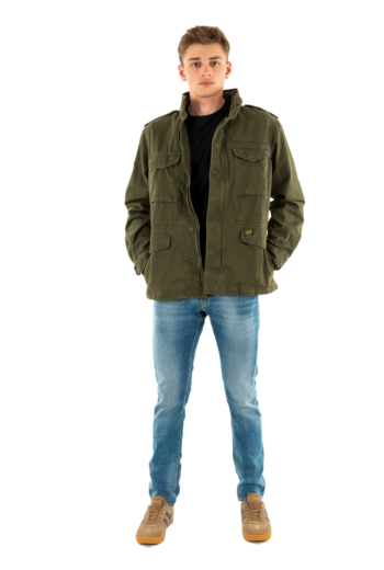 Blousons et vestes superdry rook fld d8b army khaki green