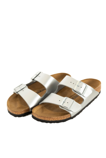 Sandales - nu-pieds birkenstock arizona bf narrow 02193 -  silver