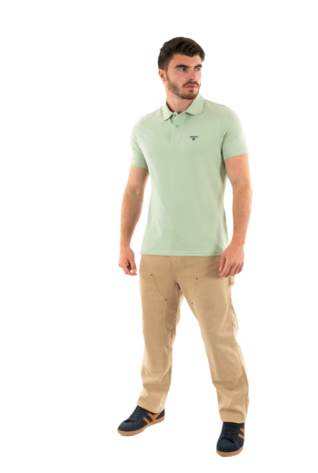 Polos barbour lightweight sports polo shirt gn12 pale apple