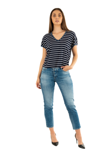 Tee shirt please t0jy 2621 blu/bianco