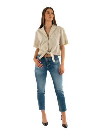 Chemisier manches courtes grace & mila ruth_13285 ecru