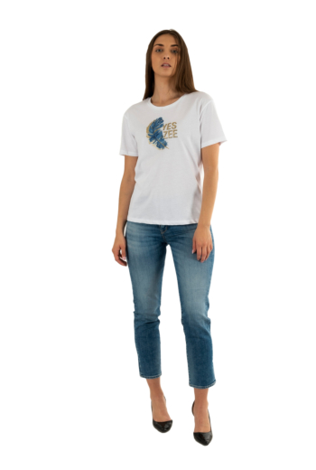 Tee shirt yes zee t258 t900 0101 bianco