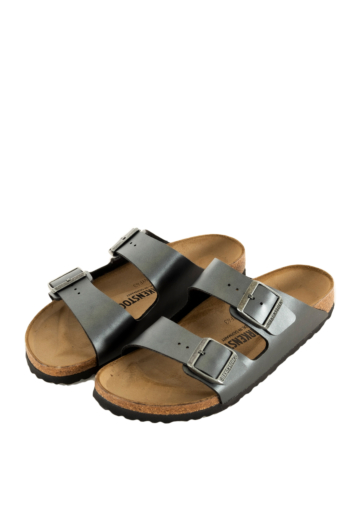 Sandales - nu-pieds birkenstock arizona bf narrow 00113 -  metallic black