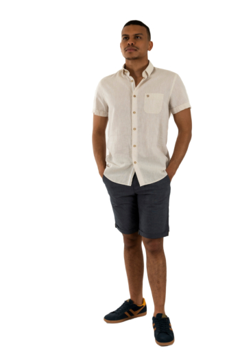 Chemise manches courtes Benson & Cherry lemarcourt beige