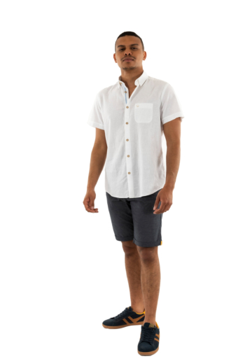 Chemise manches courtes Benson & Cherry lemarcourt blanc