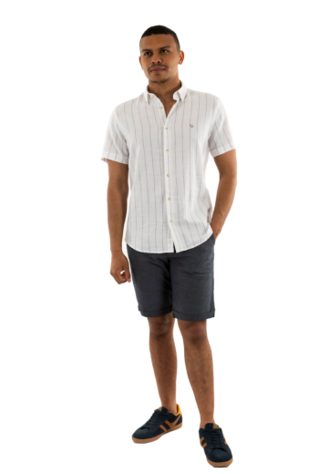 Chemise manches courtes Benson & Cherry lijicourt ecru
