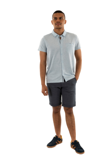 Chemise manches courtes Benson & Cherry lowdrag ciel