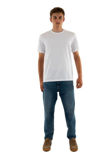 Tee shirt calvin klein jeans smooth cttn solid yaa brilliant white