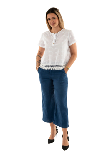 Polos banana moon flowerlace miy10 blanc