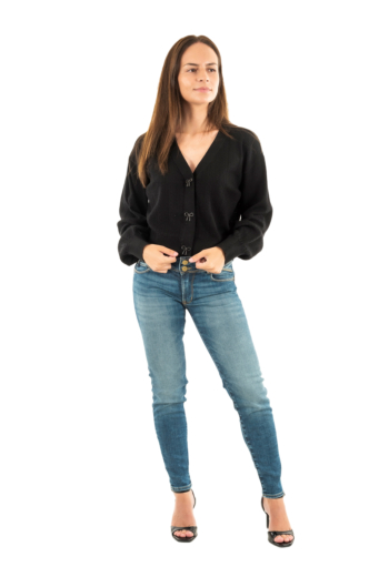 Gilets cardigans guess jeans lyla jblk jet black a996