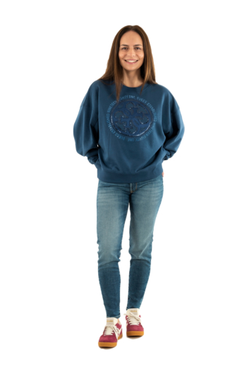 Sweat guess jeans cn 4g logo hotfix g7j6 cobalt blue