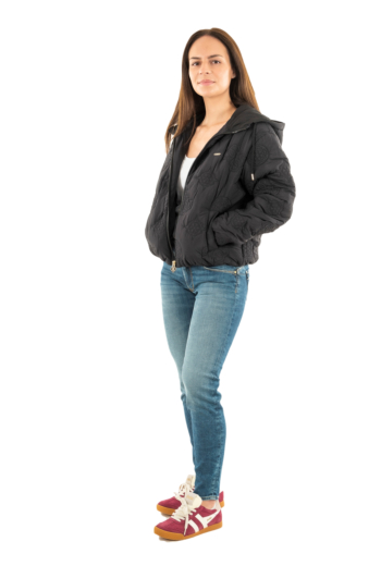 Blousons et vestes guess jeans ivy zip fj87 peony quilted black