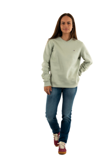 Sweat tommy jeans reg s flag crew m1c misty sage